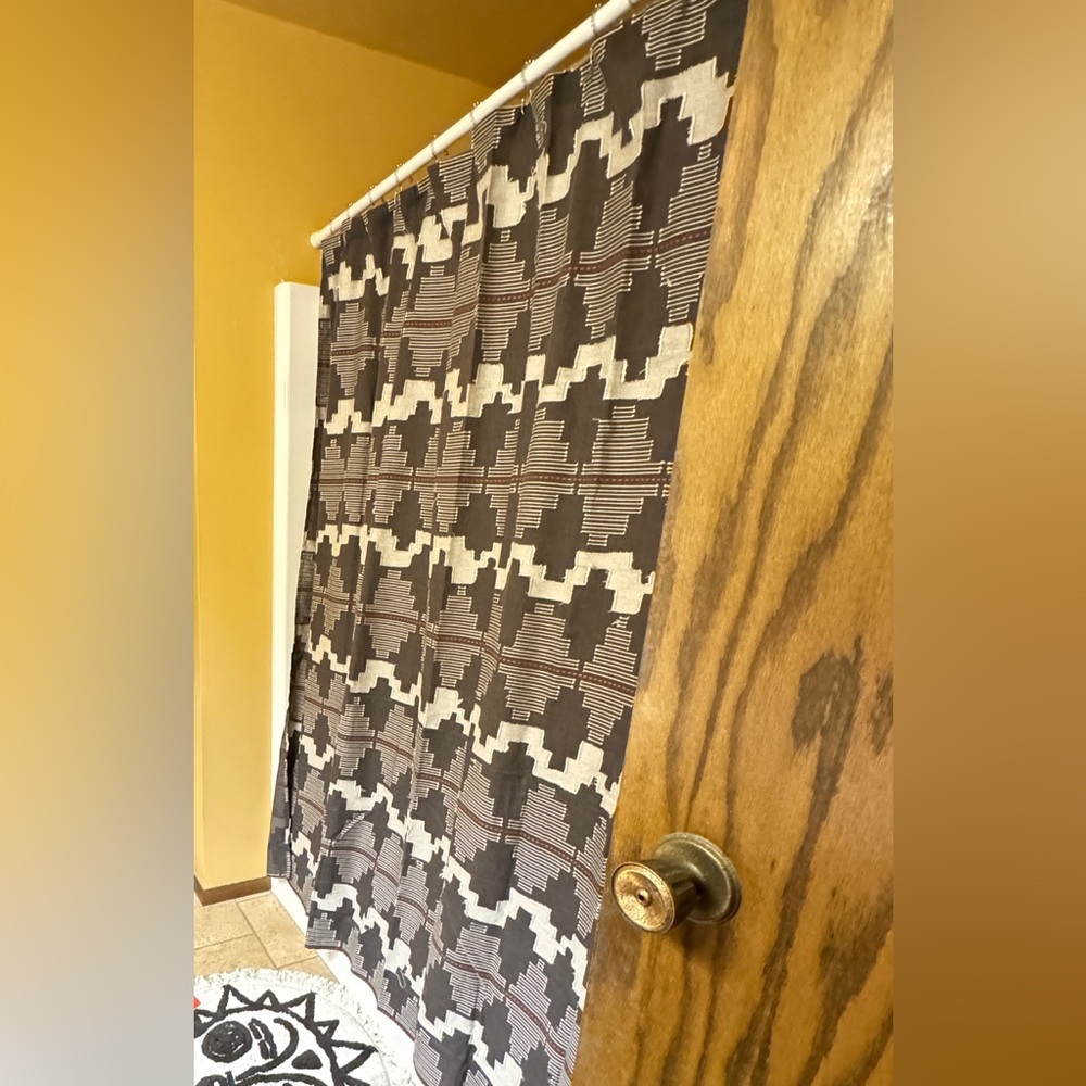 Opalhouse Jungalow Day In Day Out Black Jacquard Shower Curtain NWOT